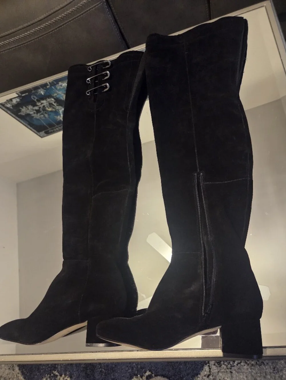 Katy Perry Collections Black Over-The-Knee Suede Boots